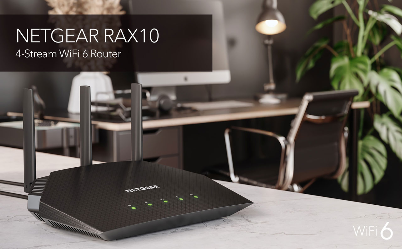 NETGEAR AX1800 4 Stream Dual Band WiFi 6 Router Up To 1 8Gbps With